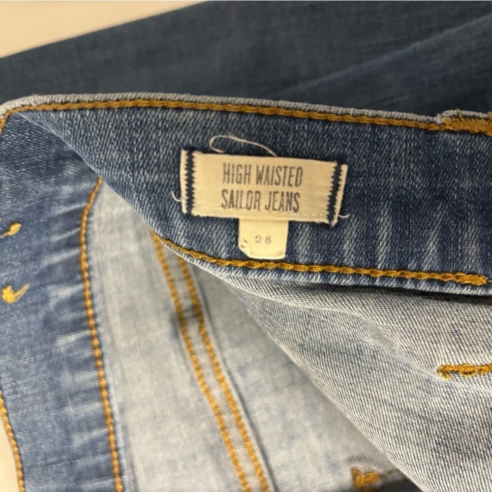 Madewell High-Waisted Sailor Jeans – Square Front Pockets – Skinny – Size 28